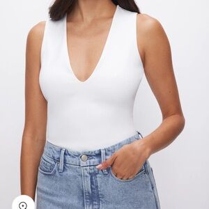 Good American Sculpting Deep V Tank Bodysuit